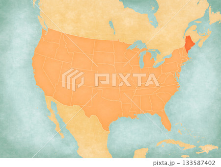 Map of United States of America - Maine Map of United States of America - Maine 133587402