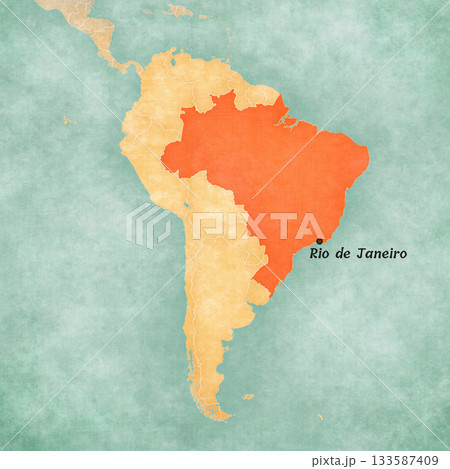 Map of South America - Rio de Janeiro Map of South America - Rio de Janeiro 133587409