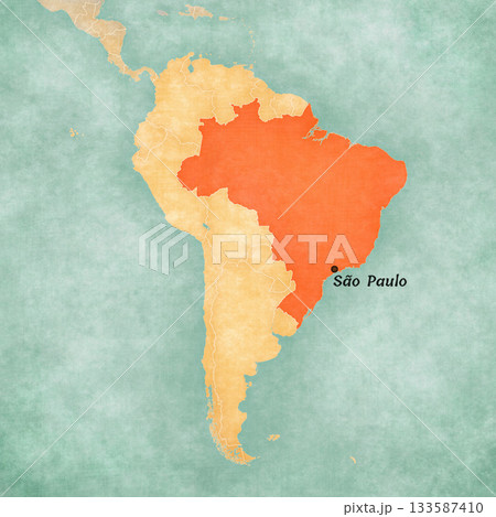 Map of South America - Sao Paulo Map of South America - Sao Paulo 133587410