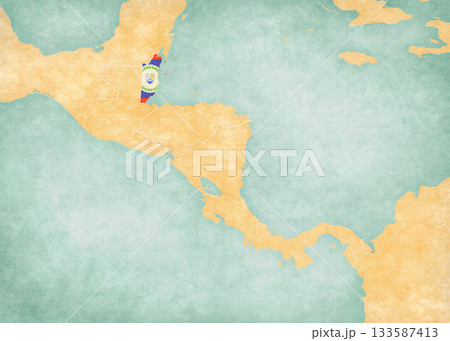 Map of Central America - Belize 133587413