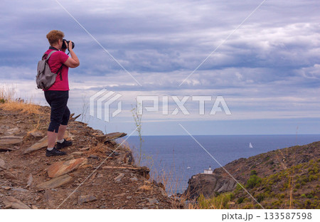 Cala Nans Lighthouse near Cadaques, Spain 133587598