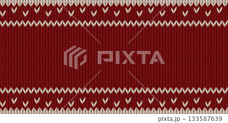 Red wool knitted texture with white stripes...のイラスト素材 [133587639] - PIXTA
