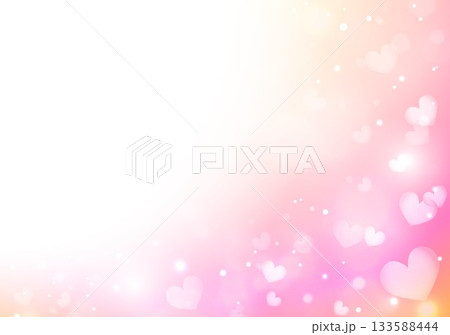 ハートキラキラ背景 133588444