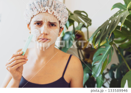 facial skin care at home 133589946