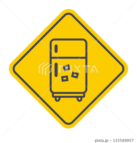 Refrigerator icon for storing food. Refrigerator icon for storing food. 133589957