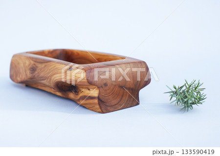 wooden kitchen collection stacked view closeup wooden kitchen collection stacked view closeup 133590419