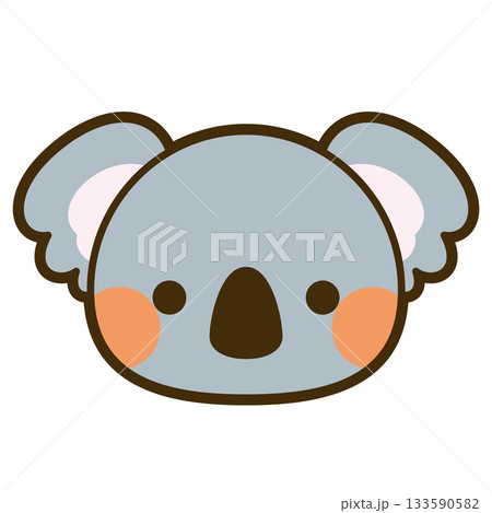 かわいいコアラの顔アイコン 133590582