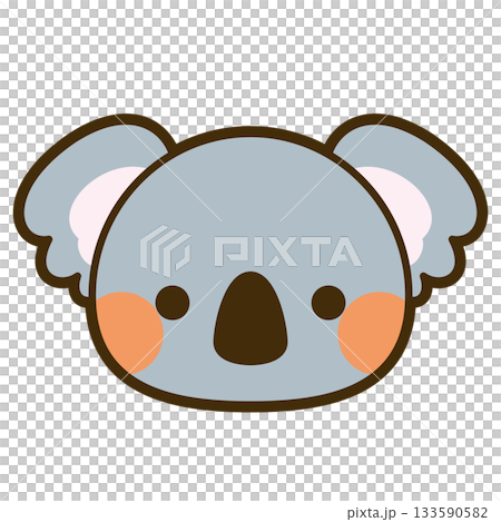 Cute koala face icon 133590582
