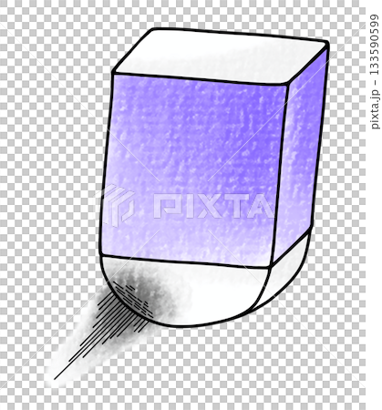 一款簡單、鬆散的橡皮擦，塗抹後呈現柔和的暈染效果。模擬風格。 133590599