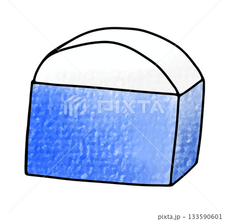 ゆるめシンプルな小さくなった消しゴム　アナログ風 133590601