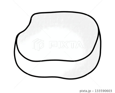 ゆるめシンプルな使い古した消しゴム2　アナログ風 133590603