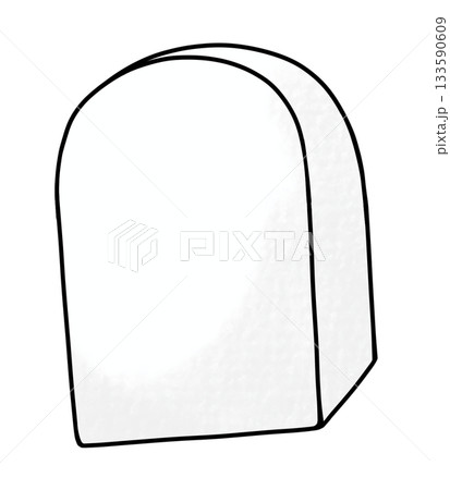 ゆるめシンプルなカバーなし消しゴム　アナログ風 133590609