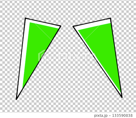 Triangular base design "Ha" solid color 133590838