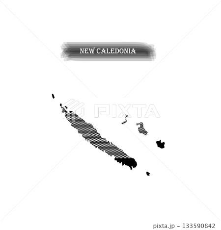 Vectors illustration of New Caledonia map. Vectors illustration of New Caledonia map. 133590842