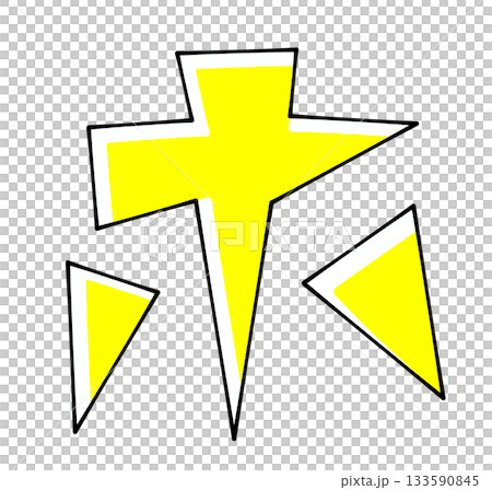 Triangular base design "Ho" solid color 133590845