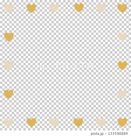 Simple and cute heart frame - square 133590884
