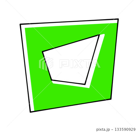 三角ベースデザインの『ロ』ベタ塗り 133590929