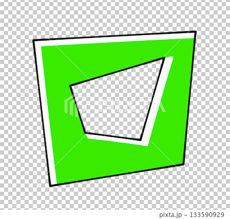 三角ベースデザインの『ロ』ベタ塗り 133590929