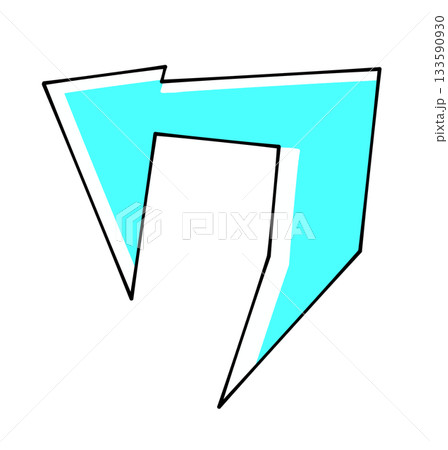 三角ベースデザインの『ワ』ベタ塗り 133590930