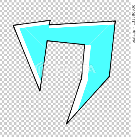 三角ベースデザインの『ワ』ベタ塗り 133590930