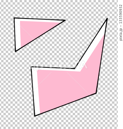 三角ベースデザインの『ン』ベタ塗り 133590932