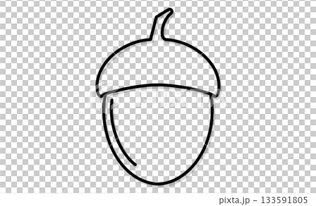 シンプルなどんぐりイラストアイコン素材 シンプルなどんぐりイラストアイコン素材 133591805