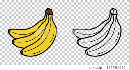 Simple banana icon illustration Simple banana icon illustration 133591982