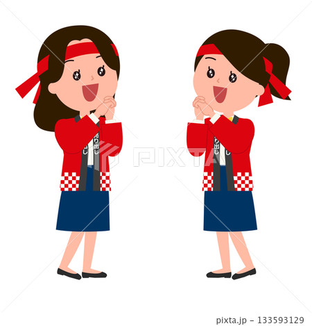 上方のものにときめく販売スタッフ 133593129