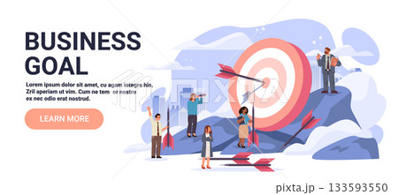 Business goal achievement teamwork target success concept group of diverse people with arrows and large bullseye cityscape background website banner Business goal achievement teamwork target success concept group of diverse people with arrows and large bullseye cityscape background website banner 133593550