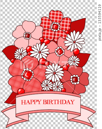 Birthday bouquet red 133594119