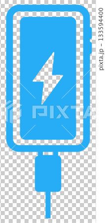 Charging cell phone flat icon 133594400