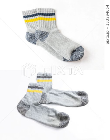 同じソックスの使用前とと使用後 133594654