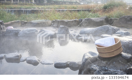 三朝温泉 の河原露天風呂 三朝温泉 の河原露天風呂 133594674