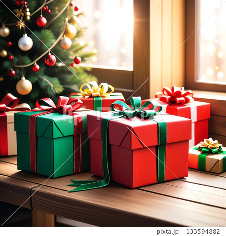 キラキラしたクリスマスプレゼントのイメージ 133594882