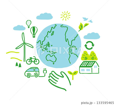 地球と環境に優しいイメージのベクターイラスト 133595465
