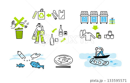 環境を大切にした生活をする人々 133595571