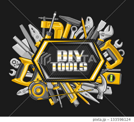 Vector Frame for DIY Tools 133596124