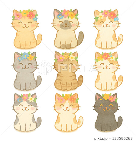 色々な表情の猫 色々な表情の猫 133596265