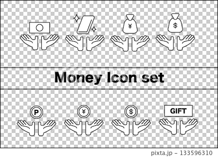 お金やポイントに関するアイコンセット 133596310