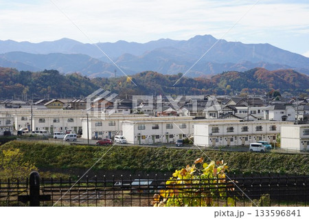 群馬県富岡市の富岡製糸場の周辺の風景 133596841