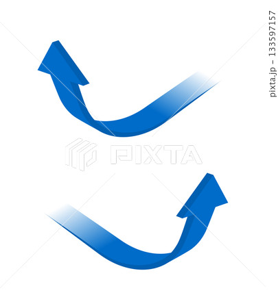 上昇・改善・変化を示す成長カーブ矢印アイコン素材1(ベクター) 上昇・改善・変化を示す成長カーブ矢印アイコン素材1(ベクター) 133597157