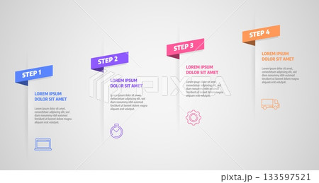 Infographics design vector. Business concept with steps or processes. 133597521