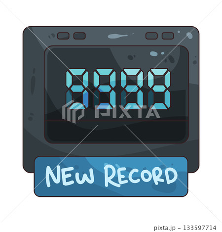 illustration of high score new record illustration of high score new record 133597714