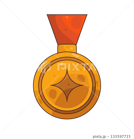 illustration of sparkling medal illustration of sparkling medal 133597715