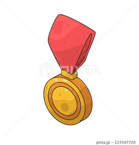illustration of gold medal 133597720