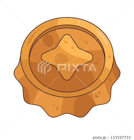 illustration of gold seal illustration of gold seal 133597733