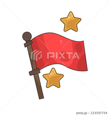 illustration of success flag 133597734