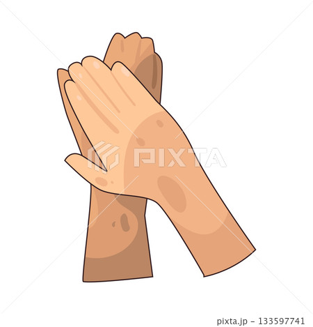 illustration of clapping hands 133597741