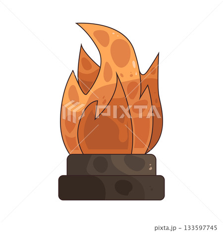illustration of flame trophy 133597745