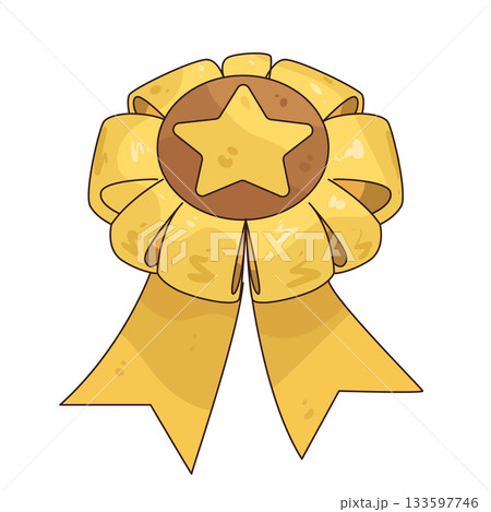 illustration of ribbon medal illustration of ribbon medal 133597746
